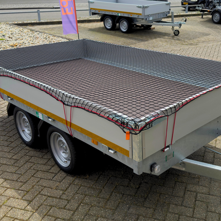 Cantonal Premium aanhangernet - maasnet - 670x250 cm - inclusief elastiek rondom - UV bestendig
