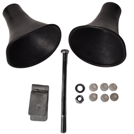 Cantonal Premium kwaliteit trompet rollen set - 400x140x140 mm - zwart - voor rubberboot