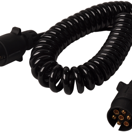 Cantonal Premium verloop spiraalkabel 7 aderig met 2x 7-polige stekker - 90 tot 250 cm
