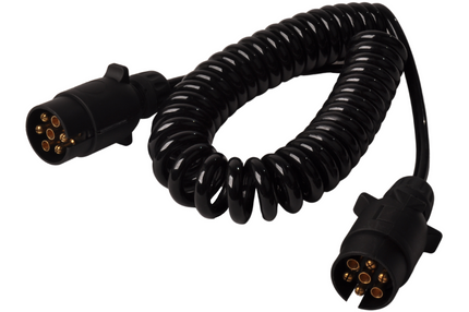 Cantonal Premium verloop spiraalkabel 7 aderig met 2x 7-polige stekker - 90 tot 250 cm