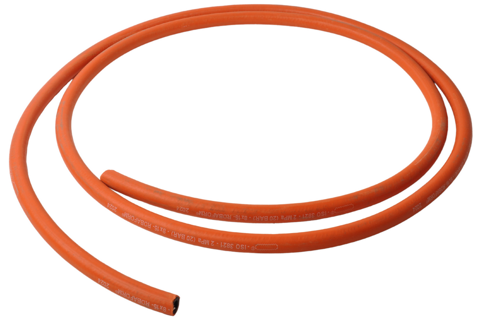 Cantonal Propaanslang/gasslang - oranje - 8 mm binnendiameter - 15 mm buitendiameter