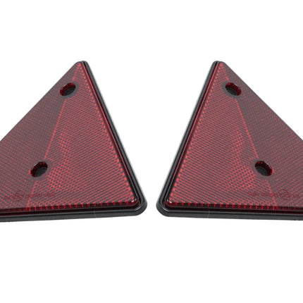 Cantonal Rode driehoek reflector - 153x130 mm - h.o.h. afstanden 70 mm - 2 stuks