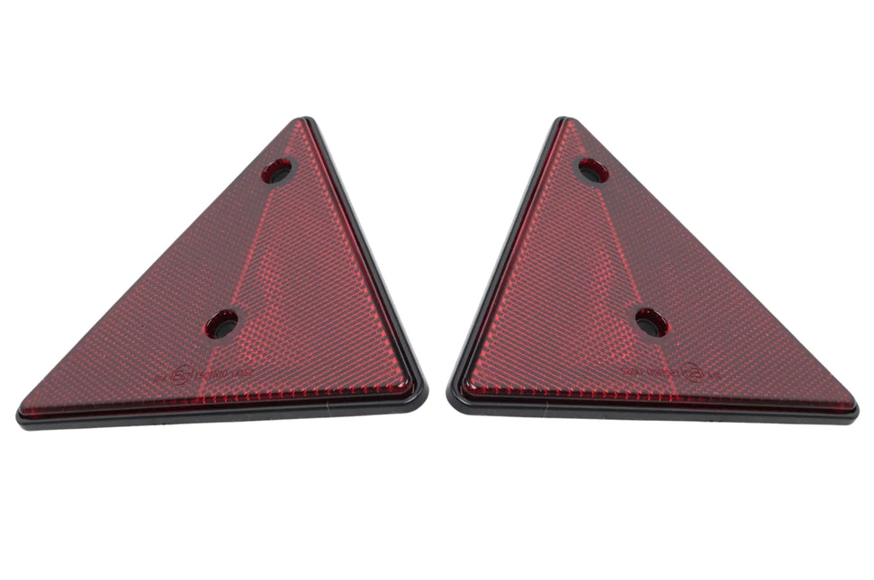 Cantonal Rode driehoek reflector - 153x130 mm - h.o.h. afstanden 70 mm - 2 stuks