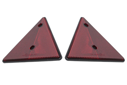 Cantonal Rode driehoek reflector - 153x130 mm - h.o.h. afstanden 70 mm - 2 stuks