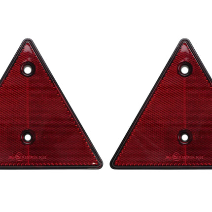 Cantonal Rode driehoek reflector - 153x130 mm - h.o.h. afstanden 70 mm - 2 stuks