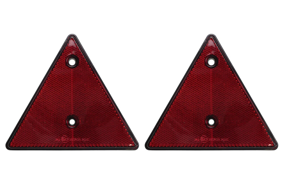 Cantonal Rode driehoek reflector - 153x130 mm - h.o.h. afstanden 70 mm - 2 stuks