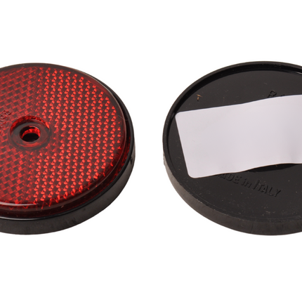 Cantonal Rode reflector 60 mm schroefgaten rond - 2 stuks