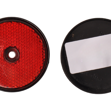 Cantonal Rode reflector 60 mm schroefgaten rond - 2 stuks