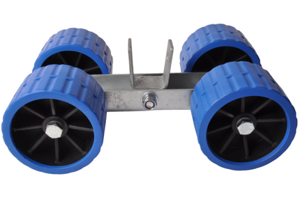 Cantonal Rollenset op kantelblok 30 mm - 4 kimrollen - blauw