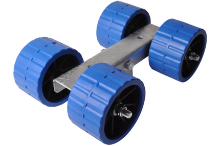 Cantonal Rollenset op kantelblok 30 mm - 4 kimrollen - blauw