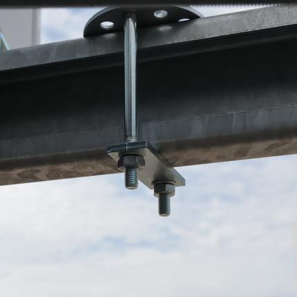 Cantonal Schoor/steun voor neuswiel 60 mm met ronde bevestiging - inclusief bevestigingsset