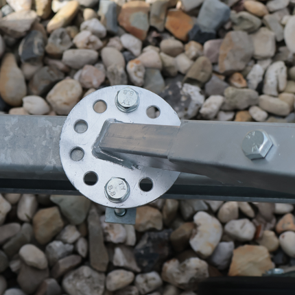 Cantonal Schoor/steun voor neuswiel 60 mm met ronde bevestiging - inclusief bevestigingsset