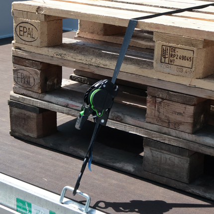 Cantonal Set van 2 automatisch oprollende spanbanden met waterdichte behuizing - 300x2,5 cm - 600 kg - S-haken