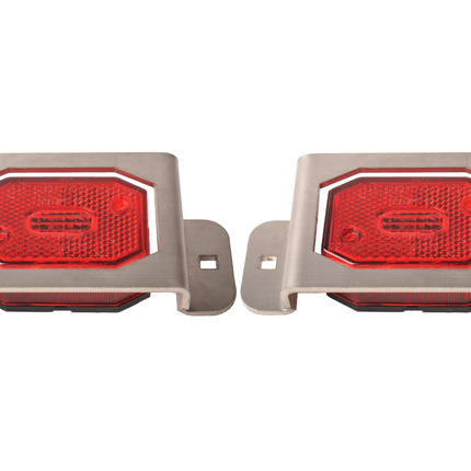 Cantonal Set van 2 beschermrekken - Geschikt voor Flexipoint achterlichten - RVS - 130x64x27 mm