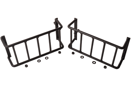 Cantonal Set van 2 zwarte stalen beschermrekken - 250x140x65 mm - geschikt voor grote achterlichten