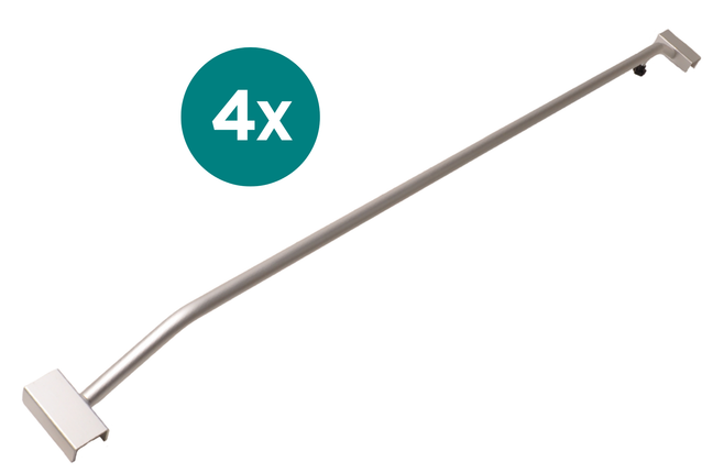 Cantonal Set van 4 aluminium verstelbare afdekzeilbeugels - 135-215 cm