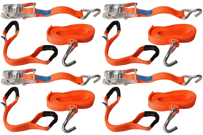 Cantonal Set van 4 spanbanden voor autoambulance - 330x3,6 cm (3000 kg)