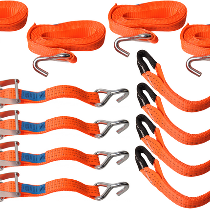 Cantonal Set van 4 spanbanden voor autoambulance - 330x3,6 cm (3000 kg)