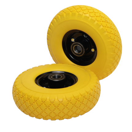 Cantonal Set van twee premium 3.00-4 steekwagenwielen - anti lek - naafdiameter: 25 mm - naaflengte: 75 mm