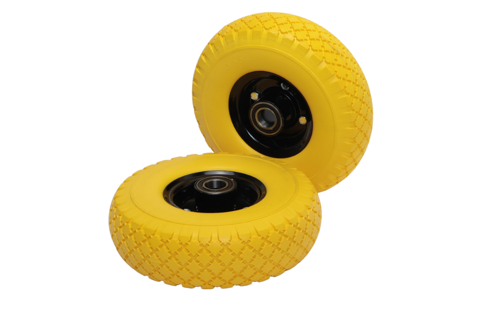 Cantonal Set van twee premium 3.00-4 steekwagenwielen - anti lek - naafdiameter: 25 mm - naaflengte: 75 mm