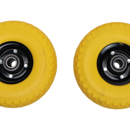 Cantonal Set van twee premium 3.00-4 steekwagenwielen - anti lek - naafdiameter: 25 mm - naaflengte: 75 mm