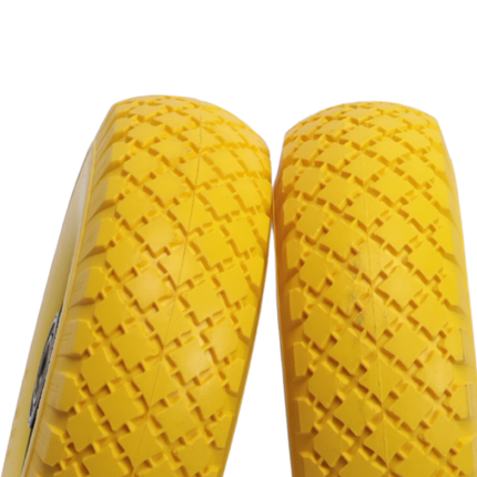 Cantonal Set van twee premium 3.00-4 steekwagenwielen - anti lek - naafdiameter: 25 mm - naaflengte: 75 mm