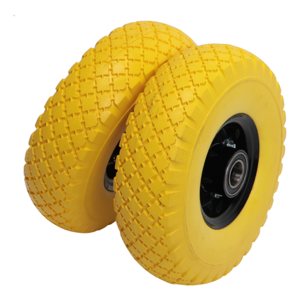 Cantonal Set van twee premium 3.00-4 steekwagenwielen - anti lek - naafdiameter: 25 mm - naaflengte: 75 mm
