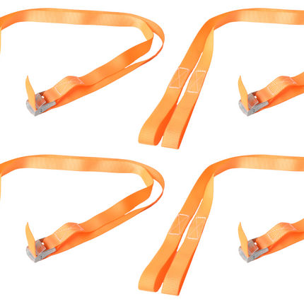 Cantonal Sjorband oranje 195x2,5 cm (250 kg) 2-delig - set van 4 stuks