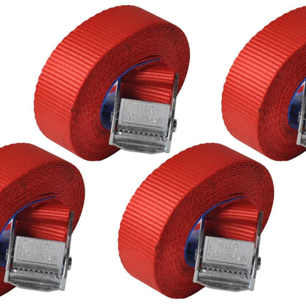 Cantonal Sjorband rood 300x2,5 cm (250 kg) - set van 4 stuks