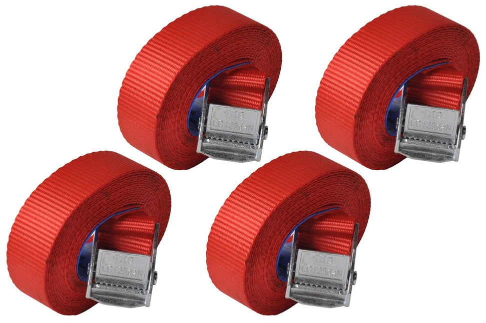 Cantonal Sjorband rood 300x2,5 cm (250 kg) - set van 4 stuks