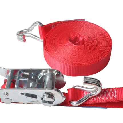 Cantonal Spanband set van 2 stuks rood 700x2,5 cm (750 kg)