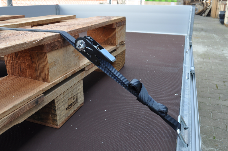 Cantonal Spanband set van 2 stuks zwart 500x2,5 cm (750 kg)