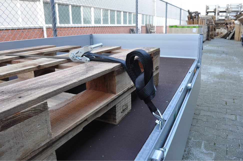 Cantonal Spanband set van 4 stuks 600x3,5 cm - zwart - breekbelasting 3000 kg
