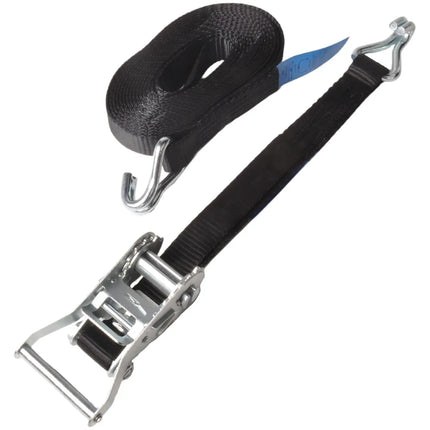 Cantonal Spanband set van 4 stuks 600x3,5 cm - zwart - breekbelasting 3000 kg