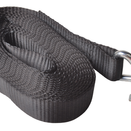Cantonal Spanband set van 4 stuks 600x3,5 cm - zwart - breekbelasting 3000 kg