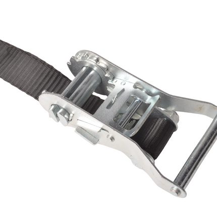 Cantonal Spanband set van 4 stuks 600x3,5 cm - zwart - breekbelasting 3000 kg