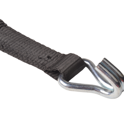 Cantonal Spanband set van 4 stuks 600x3,5 cm - zwart - breekbelasting 3000 kg