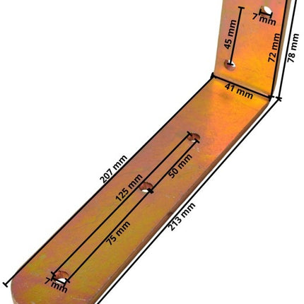 Cantonal Spatbord steun - 213x41x78 mm