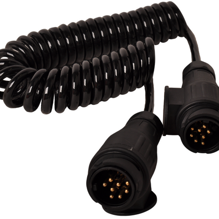 Cantonal Spiraalkabel aanhanger - 2x 13-polige stekkeraansluiting - 8 pins