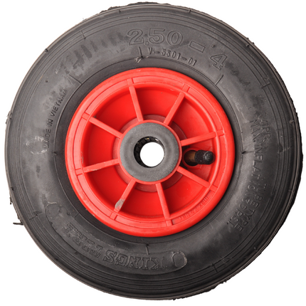 Cantonal Steekwagenwiel - 2.50-4 - luchtband en kunststof velg - maximale belasting: 75 kg - asgat/naafdiameter: 20 mm - inclusief rollager
