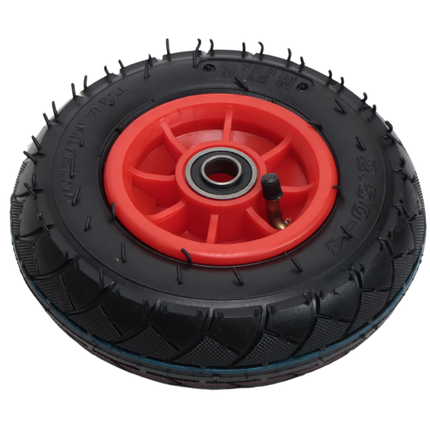 Cantonal Steekwagenwiel - 2.50-4 - luchtband en kunststof velg - maximale belasting 100 kg - asgat/naafdiameter: 16 mm - inclusief kogellager