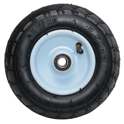 Cantonal Steekwagenwiel - 2.50-4 - luchtband en stalen velg - maximale belasting 100 kg - asgat/naafdiameter: 16 mm - inclusief kogellager