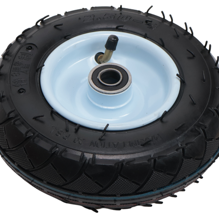 Cantonal Steekwagenwiel - 2.50-4 - luchtband en stalen velg - maximale belasting 100 kg - asgat/naafdiameter: 16 mm - inclusief kogellager