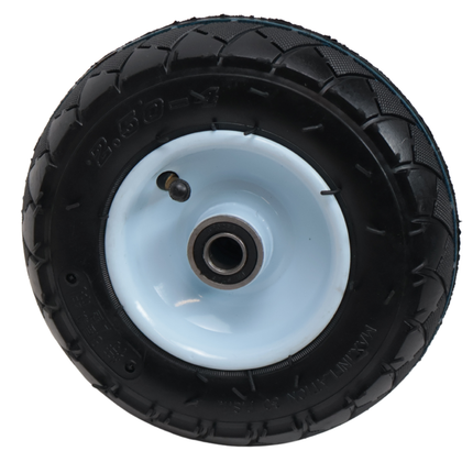 Cantonal Steekwagenwiel - 2.50-4 - luchtband en stalen velg - maximale belasting 100 kg - asgat/naafdiameter: 16 mm - inclusief kogellager