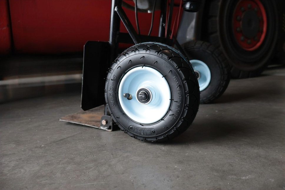 Cantonal Steekwagenwiel - 2.50-4 - luchtband en stalen velg - maximale belasting 100 kg - asgat/naafdiameter: 16 mm - inclusief kogellager