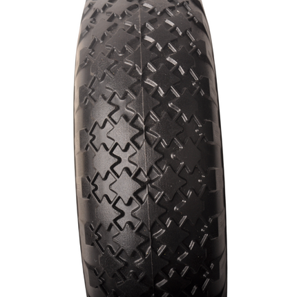 Cantonal Steekwagenwiel - 4.00-4 - massief/anti-lek band en kunststof velg - maximale belasting: 125 kg - asgat/naafdiameter: 25 mm - inclusief kogellager
