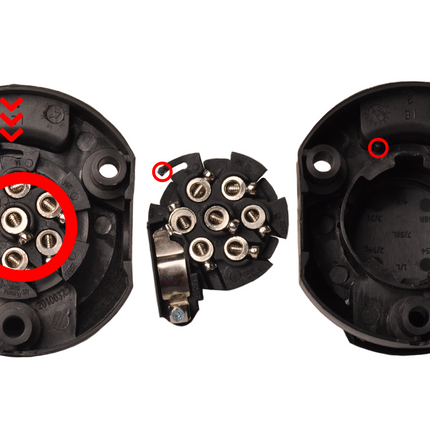 Cantonal Stekkerdoos 7 polig PVC met mistlampafschakeling