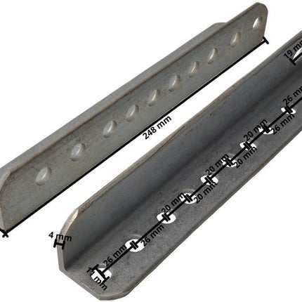 Cantonal Steunen set voor kielrol - 24,5 cm per steun