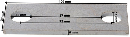 Cantonal Stroppenplaat - 100x30x6 mm