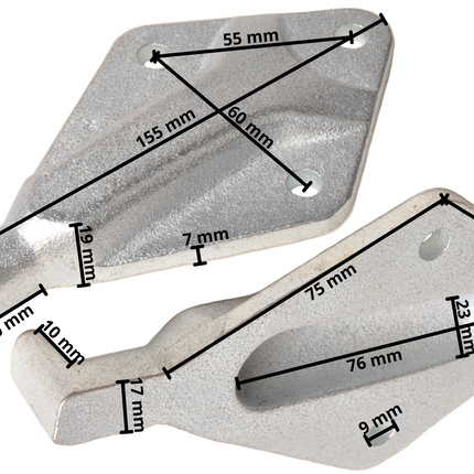 Cantonal Tegenstuk Excentersluiting Groot 160x88x18 mm
